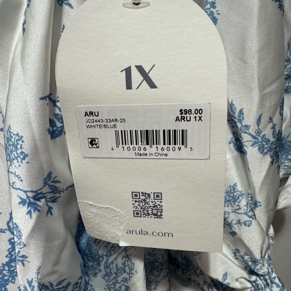 ARULA Blue and White Floral Mini Dress - Picture 2 of 8